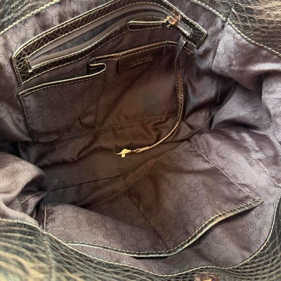 2000s metallic leather shoulder bag - Picture 3 of 8